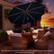 Costway 10 FT 112 LED Solar-Lighted Patio Table Market Umbrella Crank Tilt Outdoor Beige/Coffee/Navy/Wine